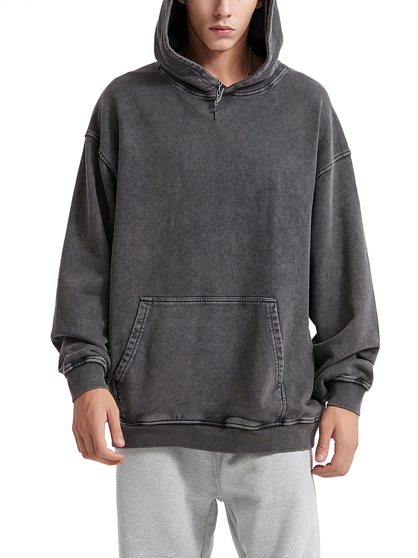 Pepper Man Acid Wash Oversize Hoodie - 420 GSM